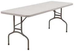 NPS - 72" Long x 30" Wide x 29-1/2" High, Lightweight Folding Table - Light Gray - USA Tool & Supply