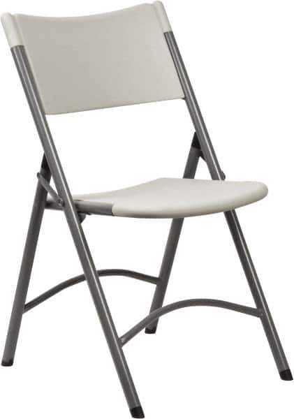 NPS - 18" Wide x 16-5/8" Deep x 32" High, Molded Resin Folding Chair - Gray - USA Tool & Supply