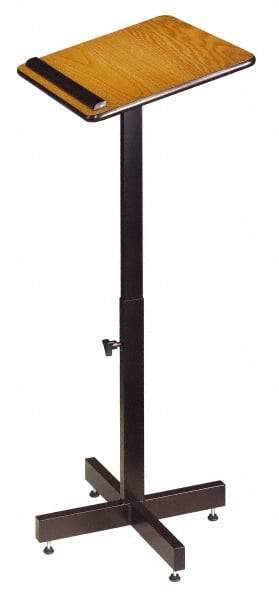 Oklahoma Sound - Medium Oak Portable Lectern - 16" Deep x 20" Wide x 30-44" High - USA Tool & Supply