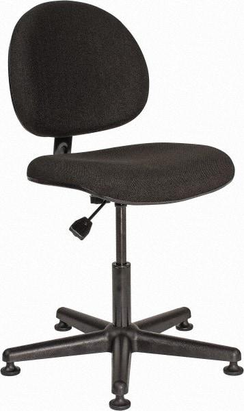 Bevco - Adjustable Chair - 18" Wide x 18" Deep, Olefin Seat, Black - USA Tool & Supply