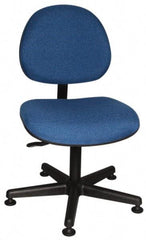 Bevco - Adjustable Chair - 18" Wide x 18" Deep, Olefin Seat, Blue - USA Tool & Supply