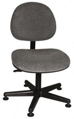 Bevco - Adjustable Chair - 18" Wide x 18" Deep, Olefin Seat, Gray - USA Tool & Supply