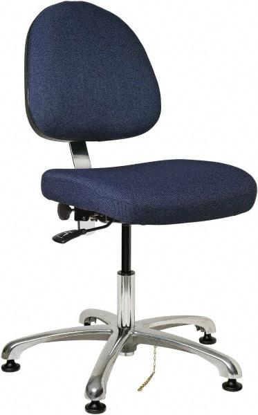 Bevco - ESD Swivel Chair - 20" Wide x 18" Deep, Fabric Mesh Seat, Navy - USA Tool & Supply