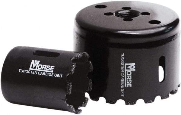 M.K. MORSE - 2" Diam, 1-15/16" Cutting Depth, Hole Saw - Carbide Grit Saw, Gulleted Edge - USA Tool & Supply