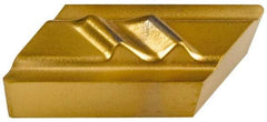 Tool-Flo - FLPR51, GP50 Grade Carbide Profiling Insert - TiN Finish, 55° Incl Angle, Parallelogram, 1/8" Thick, 1/64" Corner Radius - USA Tool & Supply