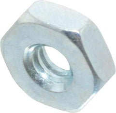 Value Collection - #6-32 UNC Steel Right Hand Hex Nut - 5/16" Across Flats, 7/64" High, Zinc-Plated Finish - USA Tool & Supply