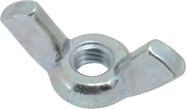 Value Collection - #10-32 UNF, Steel Standard Wing Nut - Grade 2, 0.91" Wing Span, 0.47" Wing Span - USA Tool & Supply