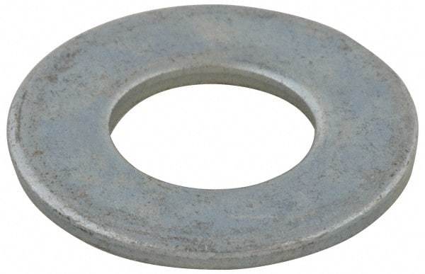 Value Collection - #10 Screw, Grade 2 Steel USS Flat Washer - 0.241" ID x 0.58" OD, 0.067" Thick, Zinc-Plated Finish - USA Tool & Supply