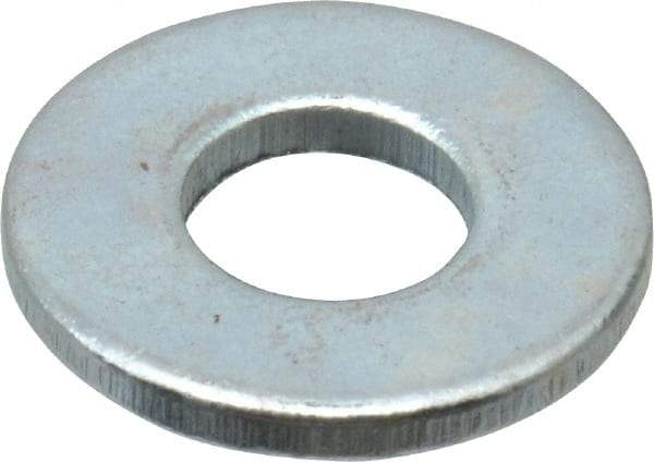 Value Collection - #8 Screw, Grade 2 Steel SAE Flat Washer - 0.183" ID x 0.45" OD, 0.067" Thick, Zinc-Plated Finish - USA Tool & Supply