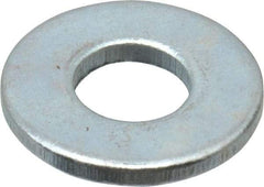 Value Collection - #8 Screw, Grade 2 Steel SAE Flat Washer - 0.183" ID x 0.45" OD, 0.067" Thick, Zinc-Plated Finish - USA Tool & Supply