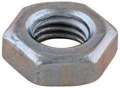 Value Collection - #12-24 UNC Steel Right Hand Machine Screw Hex Nut - 7/16" Across Flats, 5/32" High, Zinc-Plated Finish - USA Tool & Supply