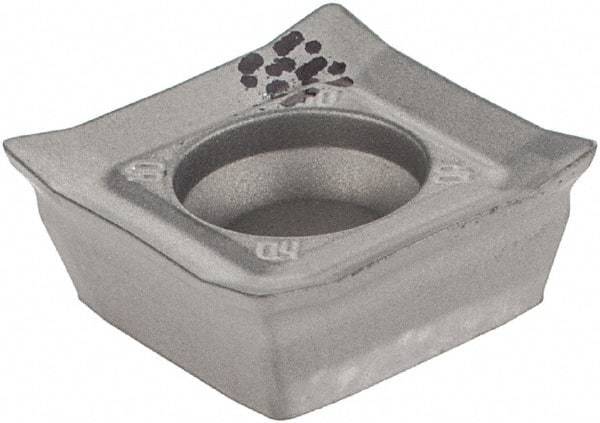 Iscar - QPMR100404 M Grade IC28 Carbide Milling Insert - Uncoated, 0.1764" Thick, 0.4075" Inscribed Circle, 0.4mm Corner Radius - USA Tool & Supply
