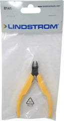 Lindstrom Tool - 4-1/4" OAL, 0.049" Capacity, Full-Flush Diagonal Cutter - 3/8" Jaw Length, Tapered Head, Plastic Ergonomic Handle - USA Tool & Supply