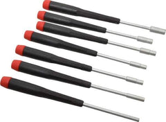Wiha - 8 Piece 2.5 to 6mm Electronic Nutdriver Set - Standard Shaft, Ergonomic Handle - USA Tool & Supply