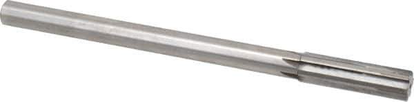 Made in USA - 0.634" Carbide-Tipped 6 Flute Chucking Reamer - Straight Flute, 9/16" Straight Shank, 2-1/4" Flute Length, 9" OAL - USA Tool & Supply