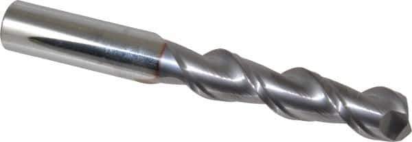 Niagara Cutter - 1/2", 2" LOC, 1/2" Shank Diam, 4" OAL, 2 Flute, Solid Carbide Square End Mill - Single End, TiCN Finish, Spiral Flute, 45° Helix, Centercutting, Right Hand Cut, Right Hand Flute, Series A245 - USA Tool & Supply