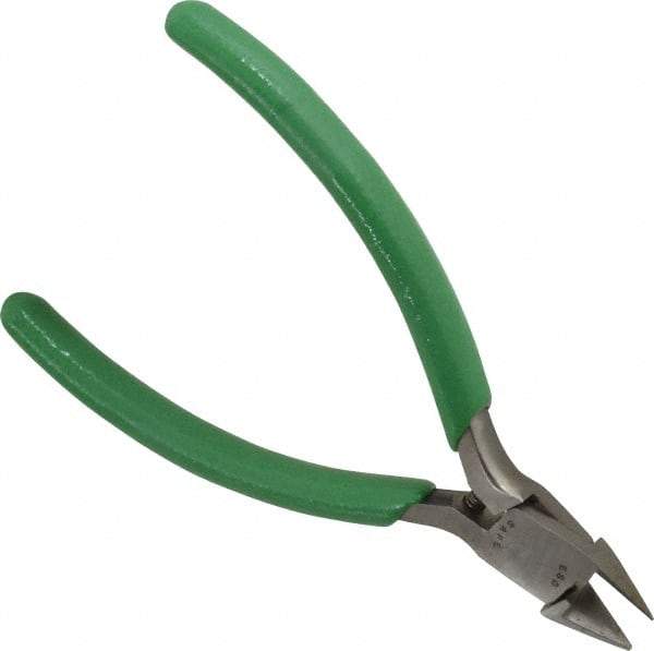 Xcelite - 4" OAL, Semi-Flush Wire Cutter - 13/32" Jaw Length x 7/16" Jaw Width, Slim Tapered Head, ESD Cushion Handle - USA Tool & Supply