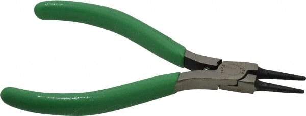 Xcelite - 4-1/2" OAL, 7/8" Jaw Length x 7/16" Jaw Width, Long Nose Side Cutting Round Nose Pliers - Standard Jaw, Standard Head, ESD Cushion Handles, with Spring - USA Tool & Supply