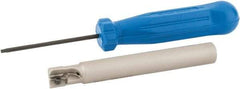 Iscar - 3/8" Cut Diam, 0.303" Max Depth of Cut, 3/8" Shank Diam, 3" OAL, Indexable Square Shoulder End Mill - HP AN.. 0702.. Inserts, Cylindrical Shank, 90° Lead Angle, Through Coolant, Series Heliplus - USA Tool & Supply