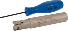 Iscar - 5/8" Cut Diam, 0.303" Max Depth of Cut, 5/8" Shank Diam, 3-1/2" OAL, Indexable Square Shoulder End Mill - HP AN.. 0702.. Inserts, Cylindrical Shank, 90° Lead Angle, Through Coolant, Series Heliplus - USA Tool & Supply