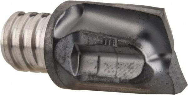 Iscar - MM HC Grade IC908 Carbide T-Slot Milling Tip Insert - TiAlN Finish, 2 Flutes, 3/8" Cutting Diam, 0.38" Depth of Cut, 0.485" Extension, 0.016" Cnr Rad, 10° Helix - USA Tool & Supply