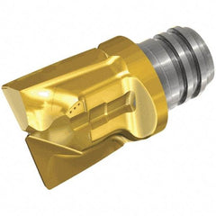 Iscar - MM HC Grade IC908 Carbide T-Slot Milling Tip Insert - TiAlN Finish, 2 Flutes, 0.461" Cutting Diam, 0.394" Depth of Cut, 0.012" Cnr Rad, 10° Helix - USA Tool & Supply