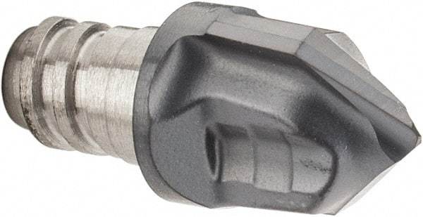 Iscar - MM HCD Grade IC908 Carbide Chamfer Milling Tip Insert - TiAlN Finish, 2 Flutes, 0.315" Cutting Diam, 0.276" Depth of Cut, 0.384" Extension - USA Tool & Supply