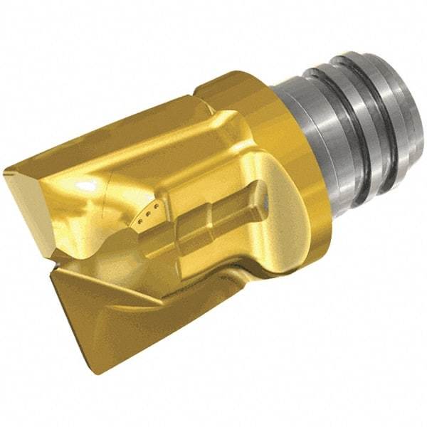 Iscar - MM HC Grade IC908 Carbide T-Slot Milling Tip Insert - TiAlN Finish, 2 Flutes, 0.472" Cutting Diam, 0.394" Depth of Cut, 0.56" Extension, 0.079" Cnr Rad, 10° Helix - USA Tool & Supply
