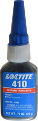 Loctite - 0.70 oz Bottle Black Instant Adhesive - Series 410, 90 sec Fixture Time, 24 hr Full Cure Time, Bonds to Metal, Plastic & Rubber - USA Tool & Supply