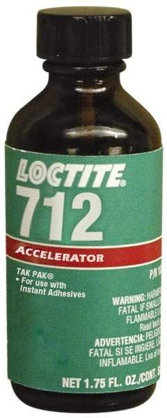 Loctite - 1.75 Fluid Ounce, Clear Adhesive Accelerator - For Use with Instant Adhesive - USA Tool & Supply