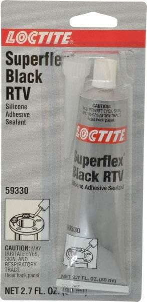 Loctite - 80 mL Tube Black RTV Silicone Joint Sealant - 30 min Tack Free Dry Time, 24 hr Full Cure Time, Series 193 - USA Tool & Supply