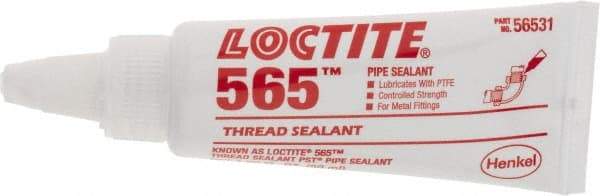 Loctite - 50 mL Tube White Pipe Sealant - 300°F Max Working Temp, For Threaded Metal Fittings - USA Tool & Supply