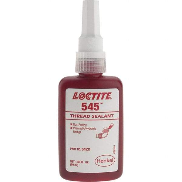 Loctite - 50 mL Bottle, Purple, Liquid Threadlocker - Series 545, 24 hr Full Cure Time, Hand Tool Removal - USA Tool & Supply