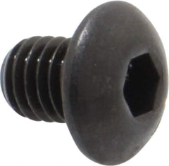 Value Collection - #10-32 UNF Hex Socket Drive, Button Screw - Alloy Steel, Black Oxide Finish, 1/4" Length Under Head - USA Tool & Supply