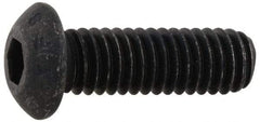 Value Collection - #10-24 UNC Hex Socket Drive, Button Screw - Alloy Steel, Black Oxide Finish, 1/4" Length Under Head - USA Tool & Supply