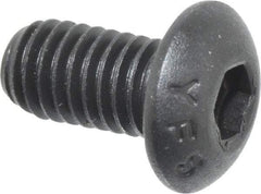 Value Collection - #10-32 UNF Hex Socket Drive, Button Screw - Alloy Steel, Black Oxide Finish, 3/8" Length Under Head - USA Tool & Supply