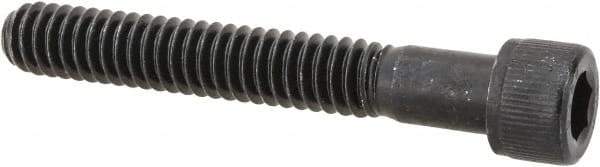 Value Collection - 1/4-20 UNC Hex Socket Drive, Socket Cap Screw - Alloy Steel, Black Oxide Finish, Partially Threaded, 1-3/4" Length Under Head - USA Tool & Supply
