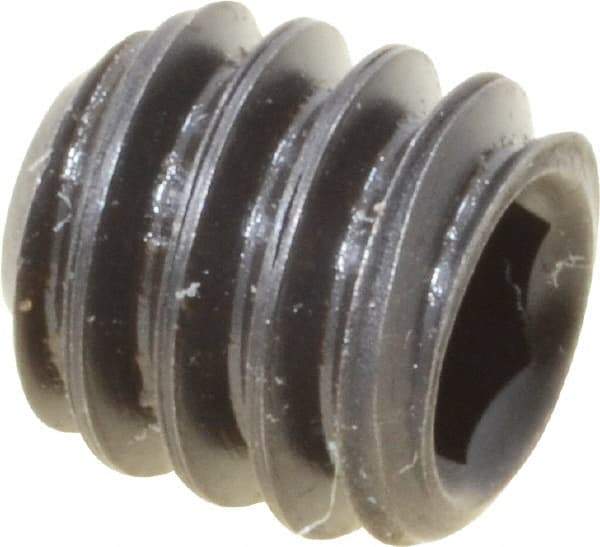 Value Collection - 1/4-20 UNC, 1/4" OAL, Cup Point Set Screw - Grade 8 Steel, 1/8" Key - USA Tool & Supply