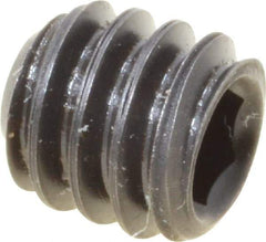 Value Collection - 1/4-20 UNC, 1/4" OAL, Cup Point Set Screw - Grade 8 Steel, 1/8" Key - USA Tool & Supply