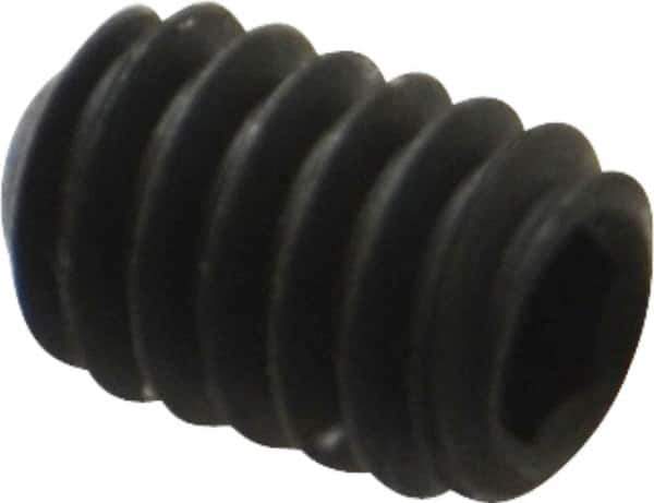 Value Collection - 1/4-20 UNC, 3/8" OAL, Cup Point Set Screw - Grade 8 Steel, 1/8" Key - USA Tool & Supply