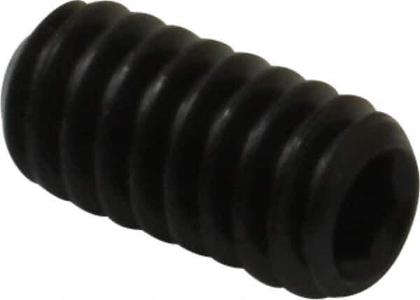 Value Collection - 1/4-20 UNC, 1/2" OAL, Cup Point Set Screw - Grade 8 Steel, 1/8" Key - USA Tool & Supply