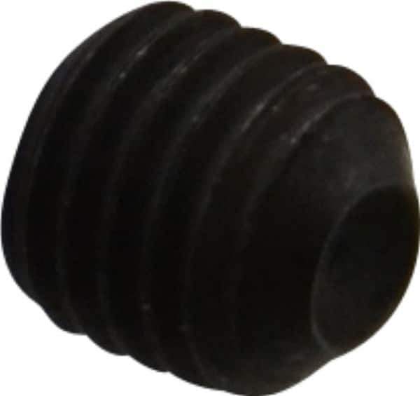 Value Collection - 1/4-28 UNF, 1/4" OAL, Cup Point Set Screw - Grade 8 Steel, 1/8" Key - USA Tool & Supply