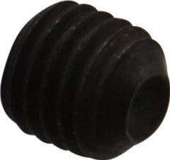 Value Collection - 1/4-28 UNF, 1/4" OAL, Cup Point Set Screw - Grade 8 Steel, 1/8" Key - USA Tool & Supply