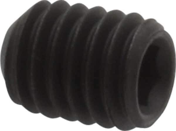 Value Collection - #10-32 UNF, 1/4" OAL, Cup Point Set Screw - Grade 8 Steel, 3/32" Key - USA Tool & Supply