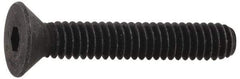 Value Collection - #6-32 UNC Hex Socket Drive, Flat Screw - Alloy Steel, Black Oxide Finish, 1/4" OAL - USA Tool & Supply