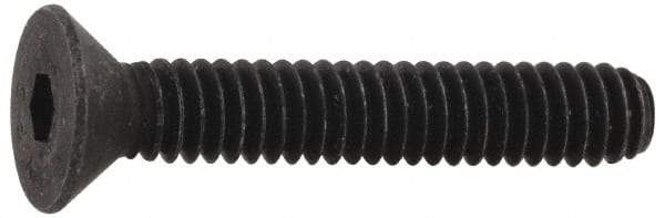 Value Collection - #10-32 UNF Hex Socket Drive, Flat Screw - Alloy Steel, Black Oxide Finish, 1/2" OAL - USA Tool & Supply