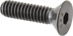 Value Collection - 1/4-20 UNC Hex Socket Drive, Flat Screw - Alloy Steel, Black Oxide Finish, Partially Threaded, 1" OAL - USA Tool & Supply