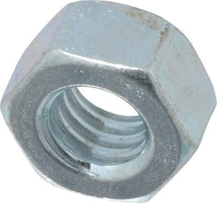 Value Collection - 5/16-18 UNC Steel Right Hand Hex Nut - 1/2" Across Flats, 17/64" High, Zinc-Plated Finish - USA Tool & Supply