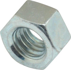 Value Collection - 1/2-13 UNC Steel Right Hand Hex Nut - 3/4" Across Flats, 7/16" High, Zinc-Plated Finish - USA Tool & Supply