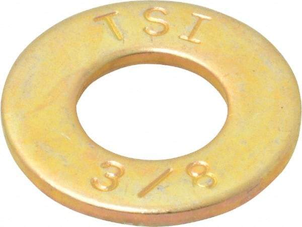 Value Collection - 3/8" Screw, Grade 8 Alloy Steel SAE Flat Washer - 13/32" ID x 13/16" OD, 1/16" Thick - USA Tool & Supply